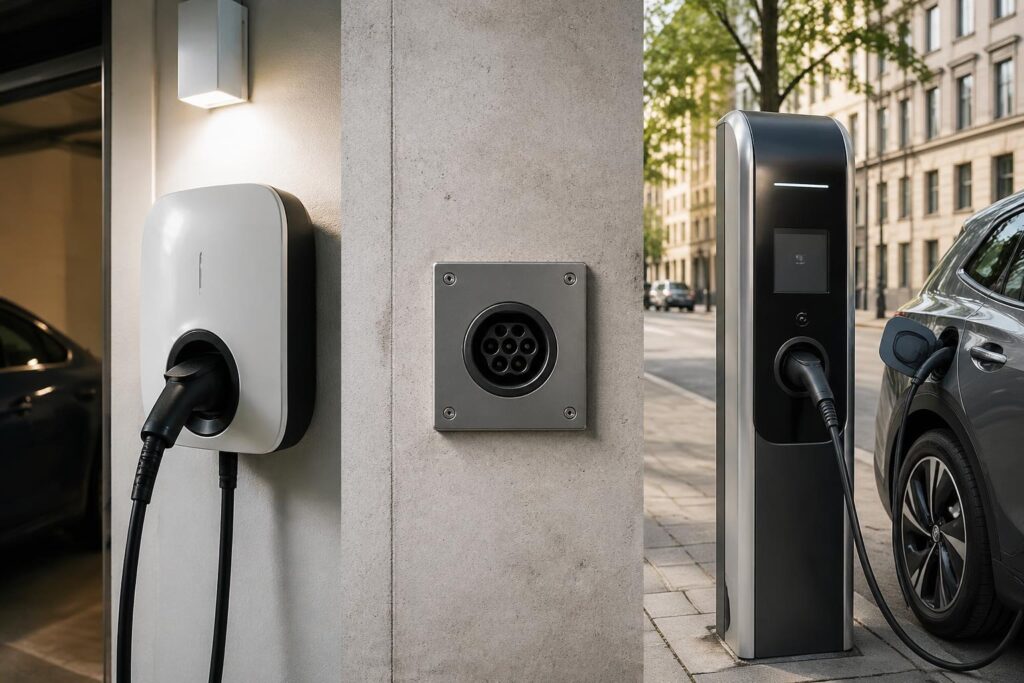 découvrez comment choisir la meilleure borne de recharge pour votre voiture électrique : wallbox, prise renforcée ou borne publique, et faites le bon choix adapté à vos besoins.