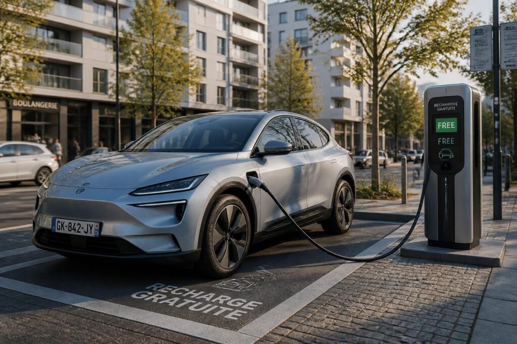 découvrez où trouver les bornes de recharge gratuite pour voiture électrique en france en 2026 et profitez d'une mobilité écologique sans frais.
