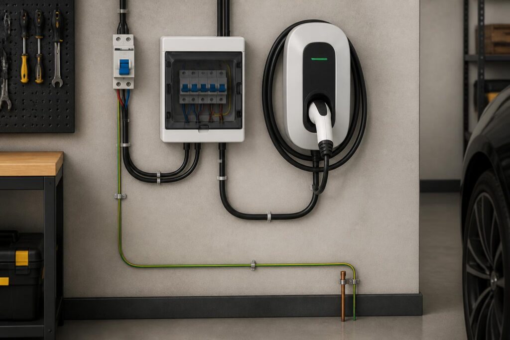 découvrez le schéma électrique essentiel d'une borne de recharge : ce que votre électricien doit installer et les raisons derrière chaque élément pour garantir sécurité et performance.