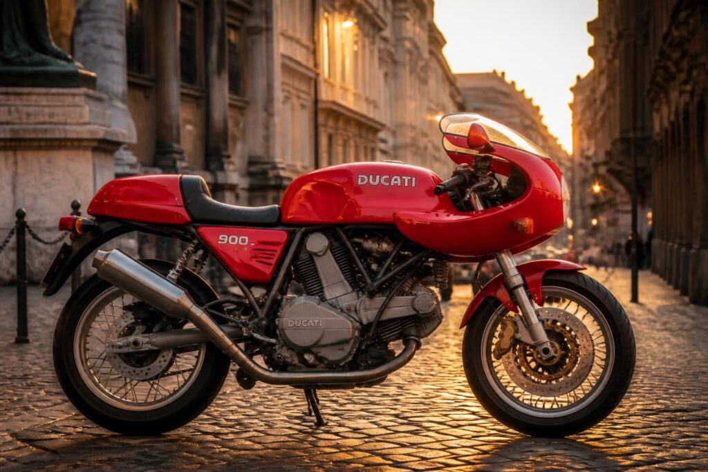 plongez dans l'histoire avec la ducati 900 ss, la légende italienne qui a révolutionné le monde de la moto. découvrez ses performances, son design unique et son héritage emblématique.