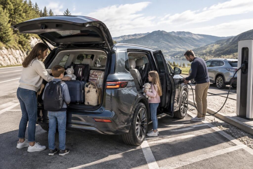 découvrez les voitures électriques 7 places vraiment familiales : modèles, espace à bord et autonomie réelle lorsque le véhicule est chargé.